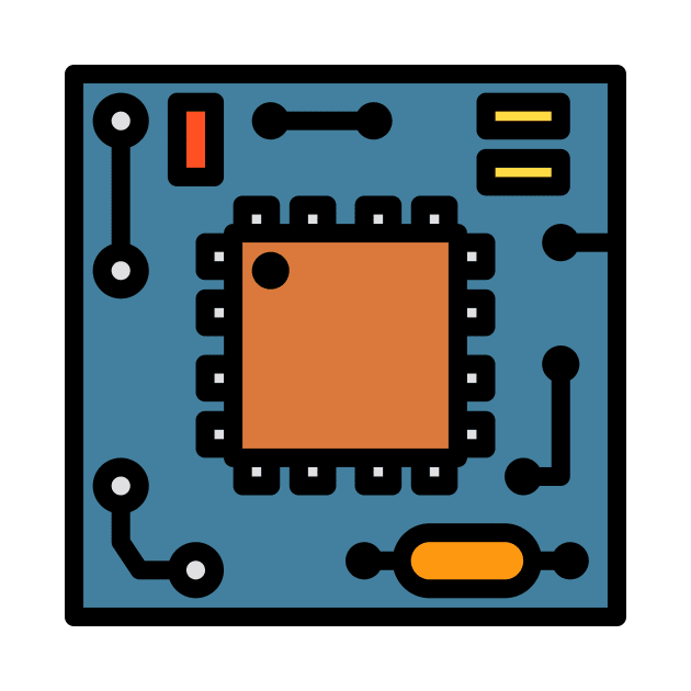 Integrated electronic circuit IC art by EngineersArt