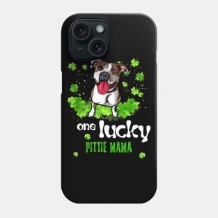 ONE LUCKY PITBULL MAMA Phone Case