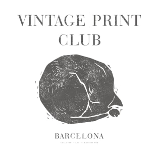 Vintage Print Club. Cat print. T-Shirt