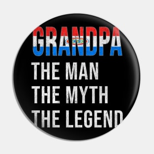 Grand Father Paraguayan Grandpa The Man The Myth The Legend - Gift for Paraguayan Dad With Roots From  Paraguay Pin