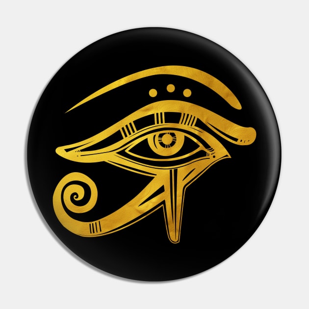 The Eye of Horus Golden Pin by DISOBEY