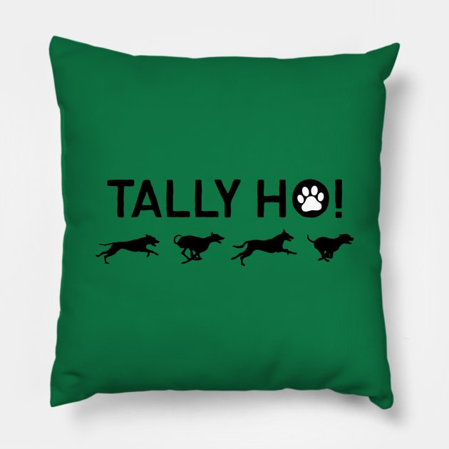 Tally Ho! With Dog print Pillow by chapter2