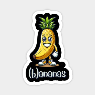 (b)ananas | Tropical Smile: Banana-Pineapple Fusion Character | Fruit | Ananas Magnet