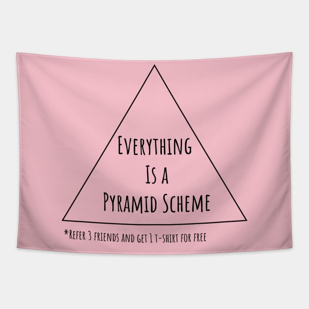 Everything is a Pyramid Scheme Tapestry by Zemshi