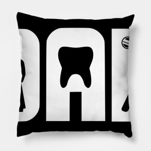 Dentist Dad Dental Hygienist Funny Fathers Day Gift Pillow