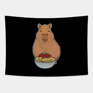 Capybara Spaghetti Bolognese Tapestry