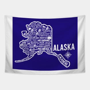 Alaska Map Tapestry