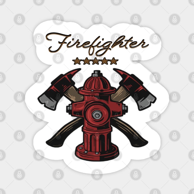 Firefighter Gift- Firefighter Magnet by Leonitrias Welt