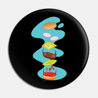 Falling Burger Pin