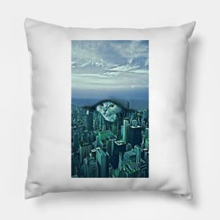 Kitty and the city Pillow