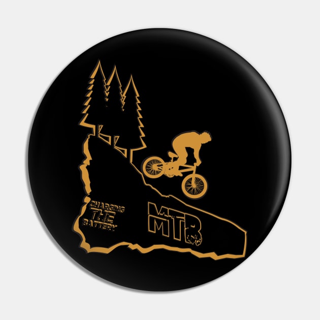 Mountain bike Pin by mypointink