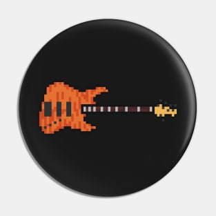 Pixel NYC Orange Striped Bass Guitar Pin