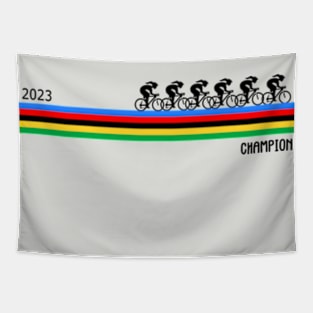 Women's Racing World Champion Bike Stripes Tapestry