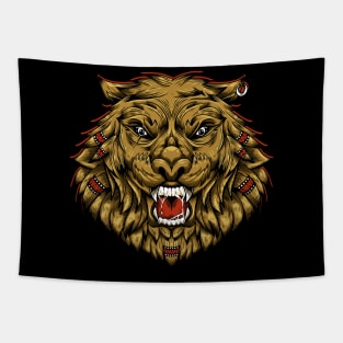 Lion head illustration Tapestry