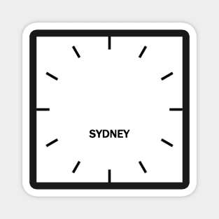 Sydney Time Zone Wall Clock Magnet