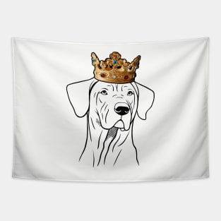 Rhodesian Ridgeback Dog King Queen Wearing Crown Tapestry