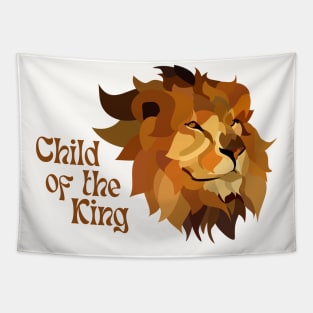 Child of the King - Lion of the tribe of Judah - Christian Apparel Tapestry