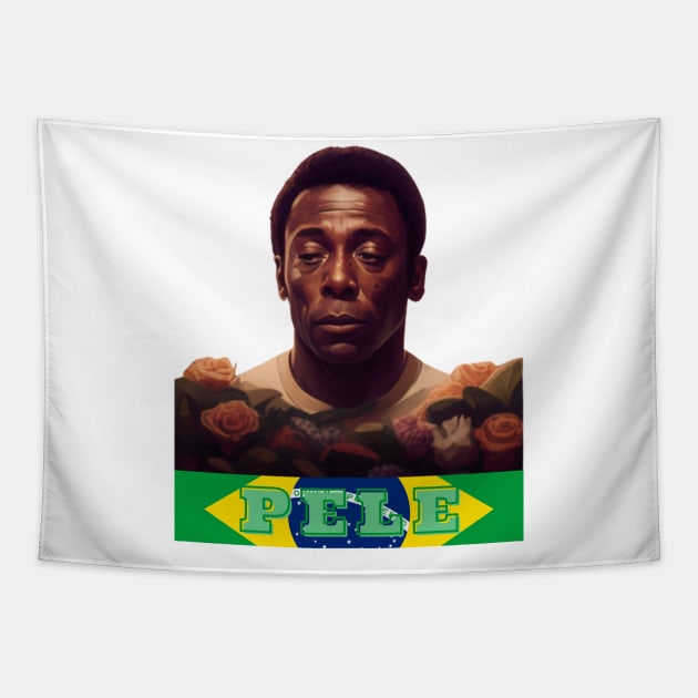 pele tshirt Tapestry by Mcvipa⭐⭐⭐⭐⭐