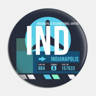 Indianapolis (IND) Airport // Sunset Baggage Tag Pin