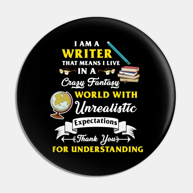 Writer Author Pin by Realfashion