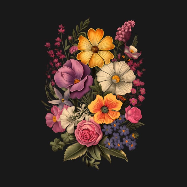 Vintage Flowers by letnothingstopyou