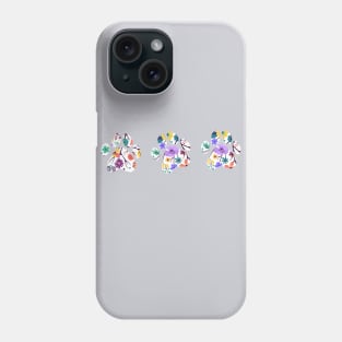 funny dogs feet  , a cute dog & flowers Phone Case