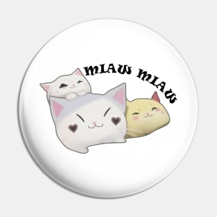 Cat Miaw: Playful and Cute Cat Design Pin