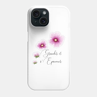 Grow and flourish, blooming cosmos flower or pink cherry tree Phone Case