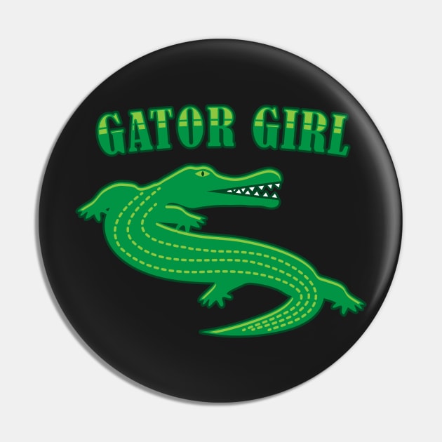 Gator Girl Alligator Love Reptile Pin by BraaiNinja