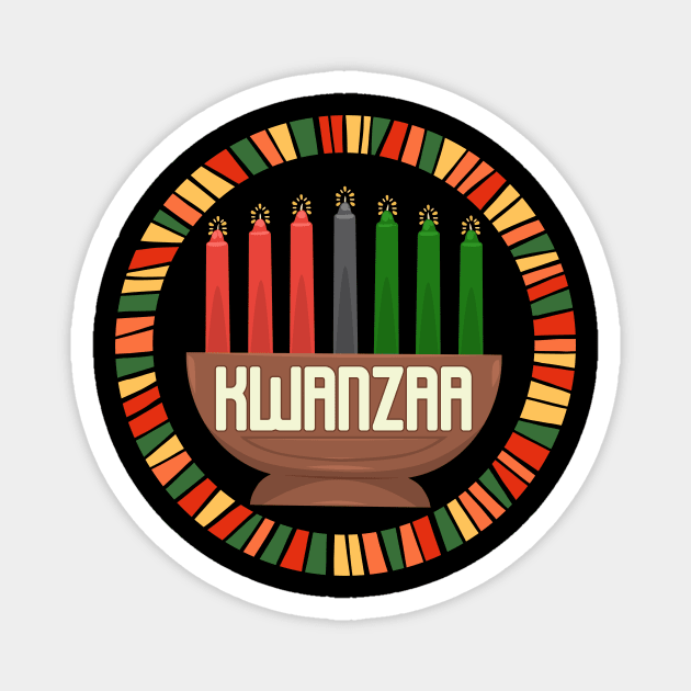 Kwanzaa Kinara Candle Logo Magnet by Noseking