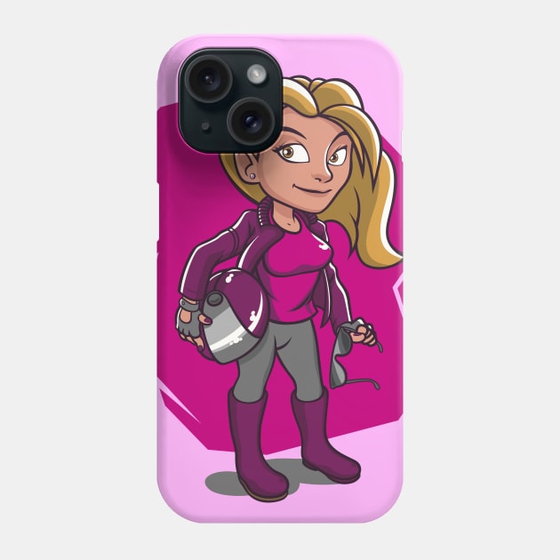 Biker Girl Phone Case by EderSouza