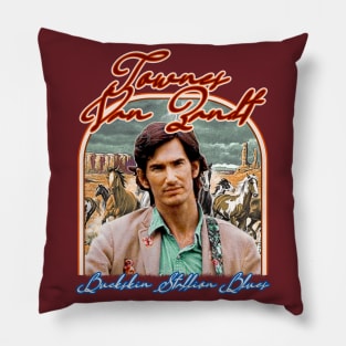 Townes Van Zandt Retro Buckskin Stallion Pillow