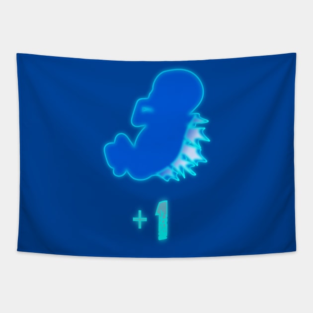 Gojira: + 1  Dorsal Fetus Blue Tapestry by geodesyn