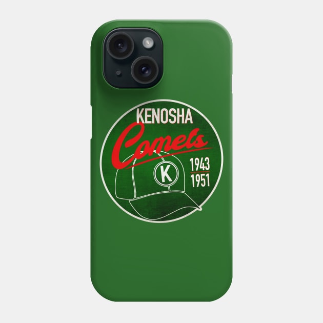 Kenosha Comets • AAGPBL Hat • Kenosha, Wisconsin Phone Case by The MKE Rhine Maiden