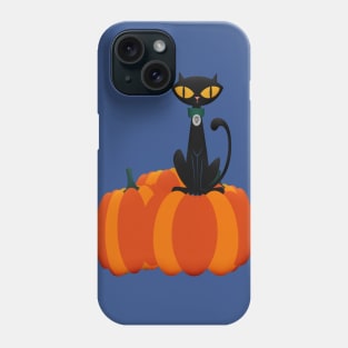 Happy Halloween Cat & Pumpkins Phone Case