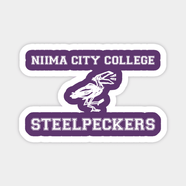 Niima City College Steelpeckers Magnet by roguepodron