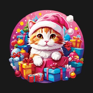 Cute Caramel Cat XMas T-Shirt