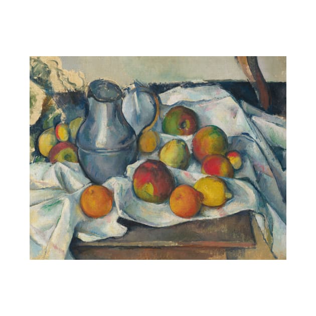 Kettle and Fruit by Paul Cezanne by Classic Art Stall