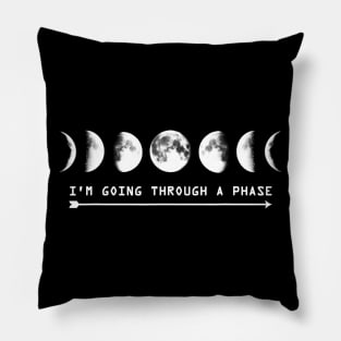 Im Going Through A Phase Moon Astronomy Teacher Science Pillow