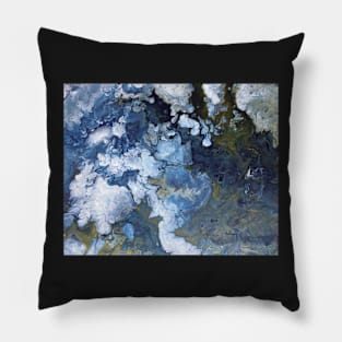 Abstract Nature Acrylic Pour Painting Pillow