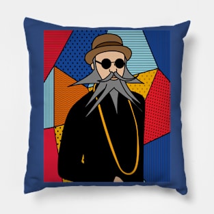 Crazy Long Beard Hipster Pillow