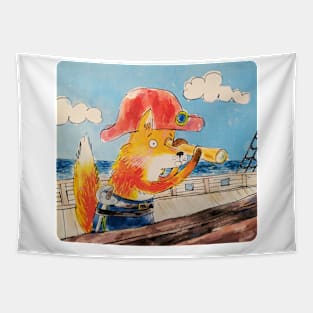 Captain Monty Takes the Plunge Tapestry