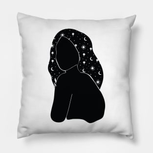 Witchy Woman Black Pillow