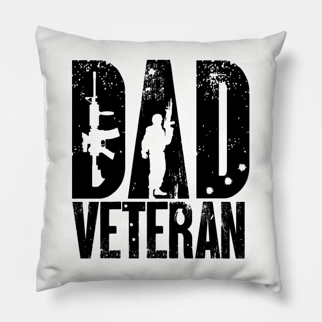 DAD Veteran Military Army Pillow by busines_night