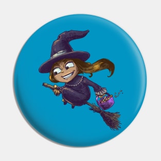 Halloween cute witch trick or treat Pin