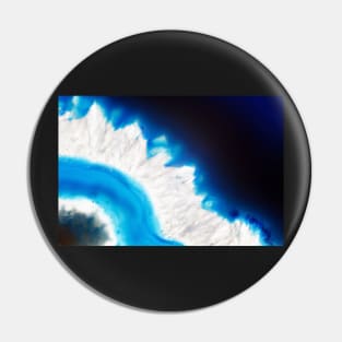 Blue agate mineral super macro Pin