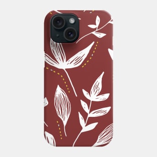 Floral Burgundy Pattern Phone Case