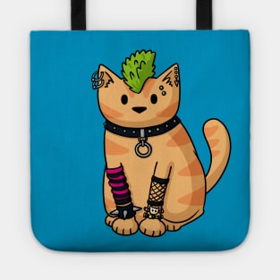 Ginger punk cat Tote