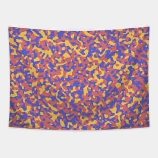 Orange, Yellow, Pink, Blue , Purple, Camo Colors; Camouflage Pattern Tapestry