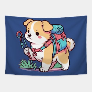 Hiking dog Tapestry